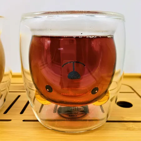 TAZA DOBLE CRISTAL OSO FELIZ, 0.20L