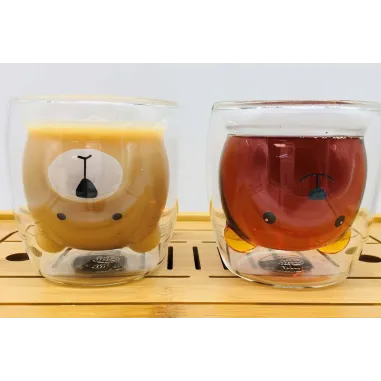 Comprar TAZA DOBLE CRISTAL OSO FELIZ, 0.20L - Sabor a Té ®
