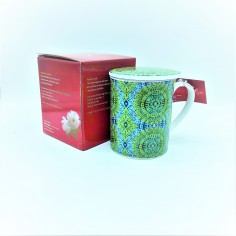 Comprar Mug porcelana Mandala verde 300 ml - Sabor a Té ®