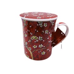 Comprar Mug porcelana almendro roja, 300 ml - Sabor a Té ®
