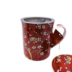 Comprar Mug porcelana almendro roja, 300 ml - Sabor a Té ® 2