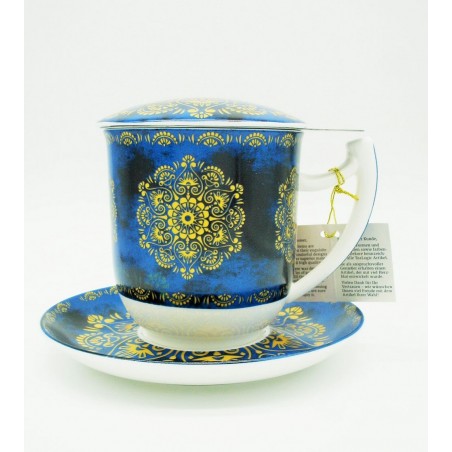 Mug Raffaella de porcelana con filtro, 350 ml.