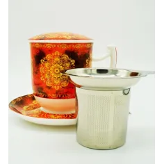 Mug Tiziana de porcelana con filtro, 350 ml. 2