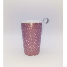 Mug con filtro Piedras Lila, Rosa