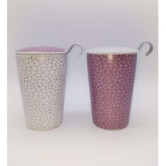 Mug con filtro Piedras Lila, Rosa 2