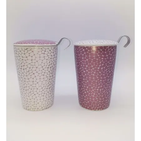 Comprar Mug con filtro Piedras Lila Teaeve , Blanco - Sabor a Té ®