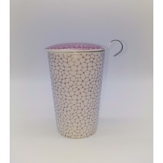 Mug con filtro Piedras Lila, Rosa