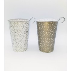 Mug con filtro Piedras Platino, 0.35 l. Blanco 2